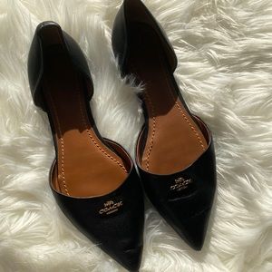 Coach Leather Pointed Flats